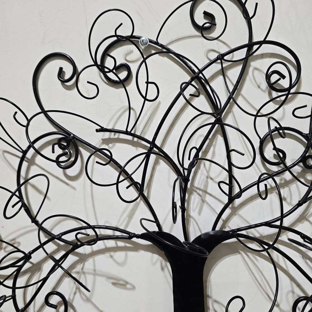 Black Metal Tree Wall Art, 18x16x3 - Picture 2 of 16